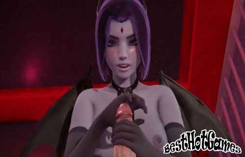 Sex mit Raven von den Titans in einem Succubus-Kostüm
